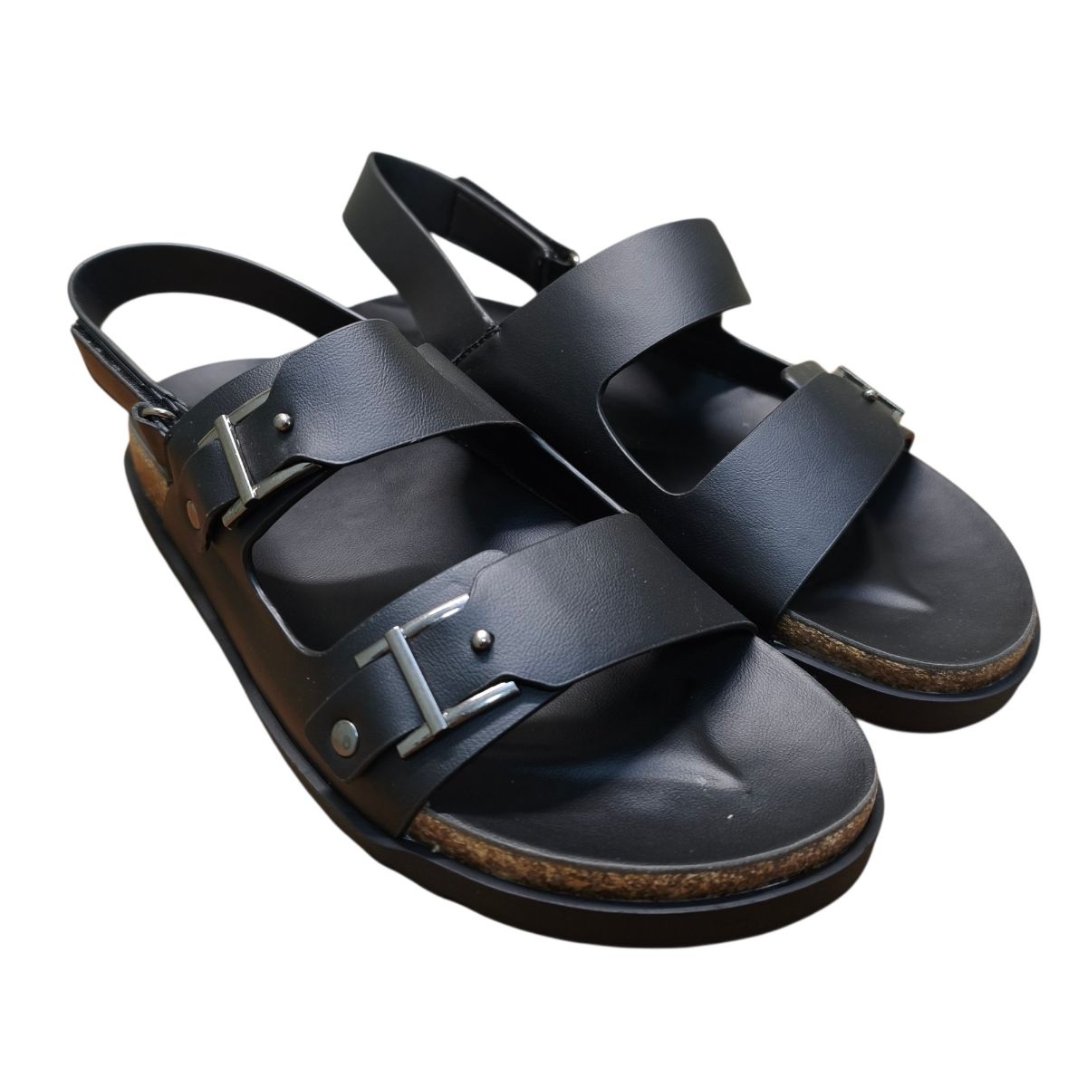 Sandal nam quai chéo Hải Nancy da bò trơn SC01D