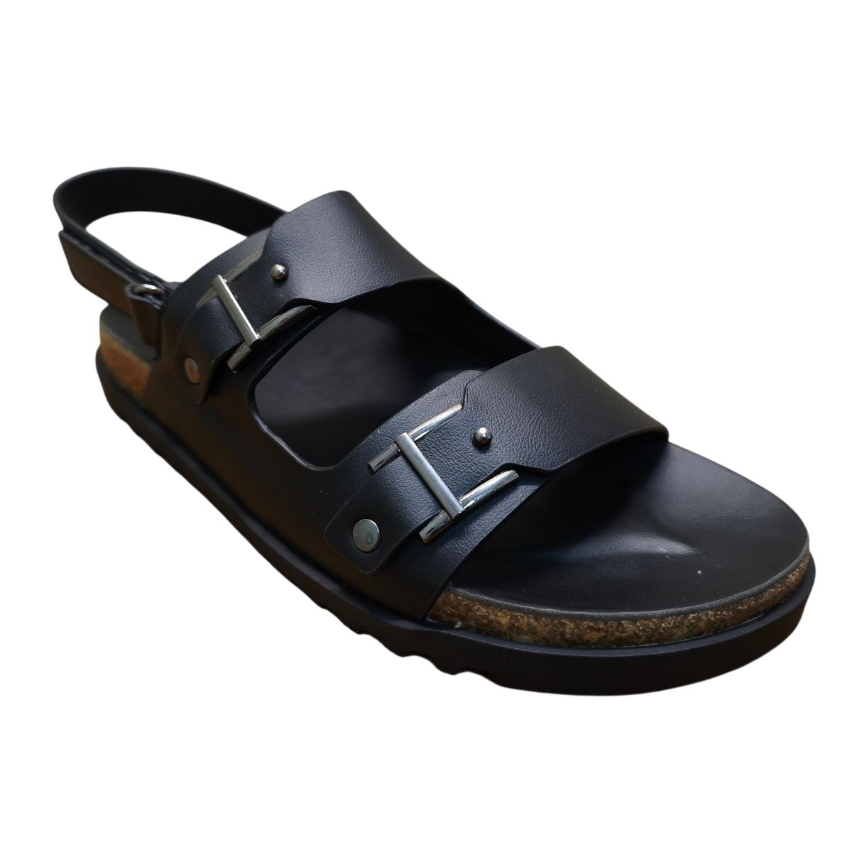 Sandal nam quai chéo Hải Nancy da bò trơn SC01D