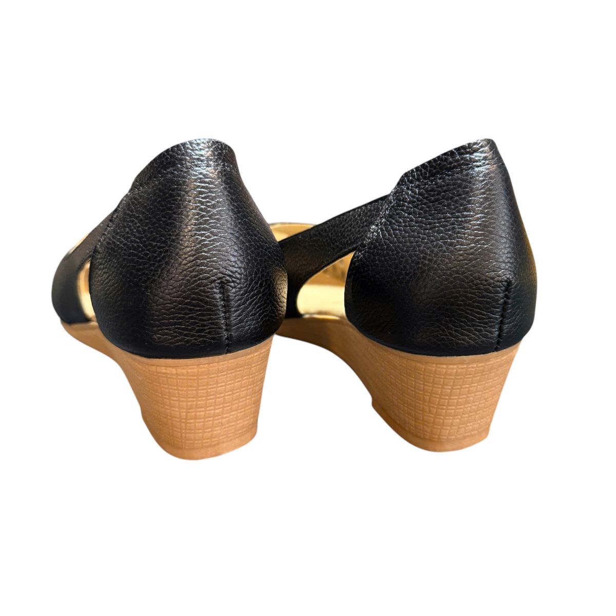 Giày nữ đế xuồng mũi tròn Hải Nancy da bò hạt mềm BH631D
