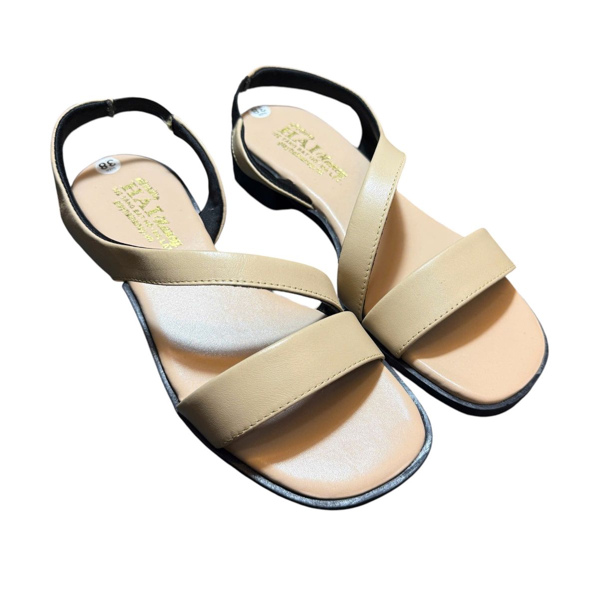 Sandal nữ quai chéo Hải Nancy da bò trơn SH621K