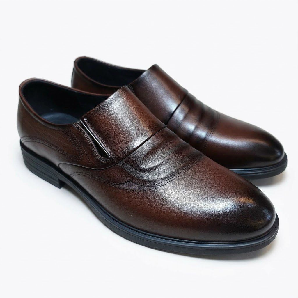 Giày tây nam xỏ chân Hải Nancy da bò trơn JHA165N