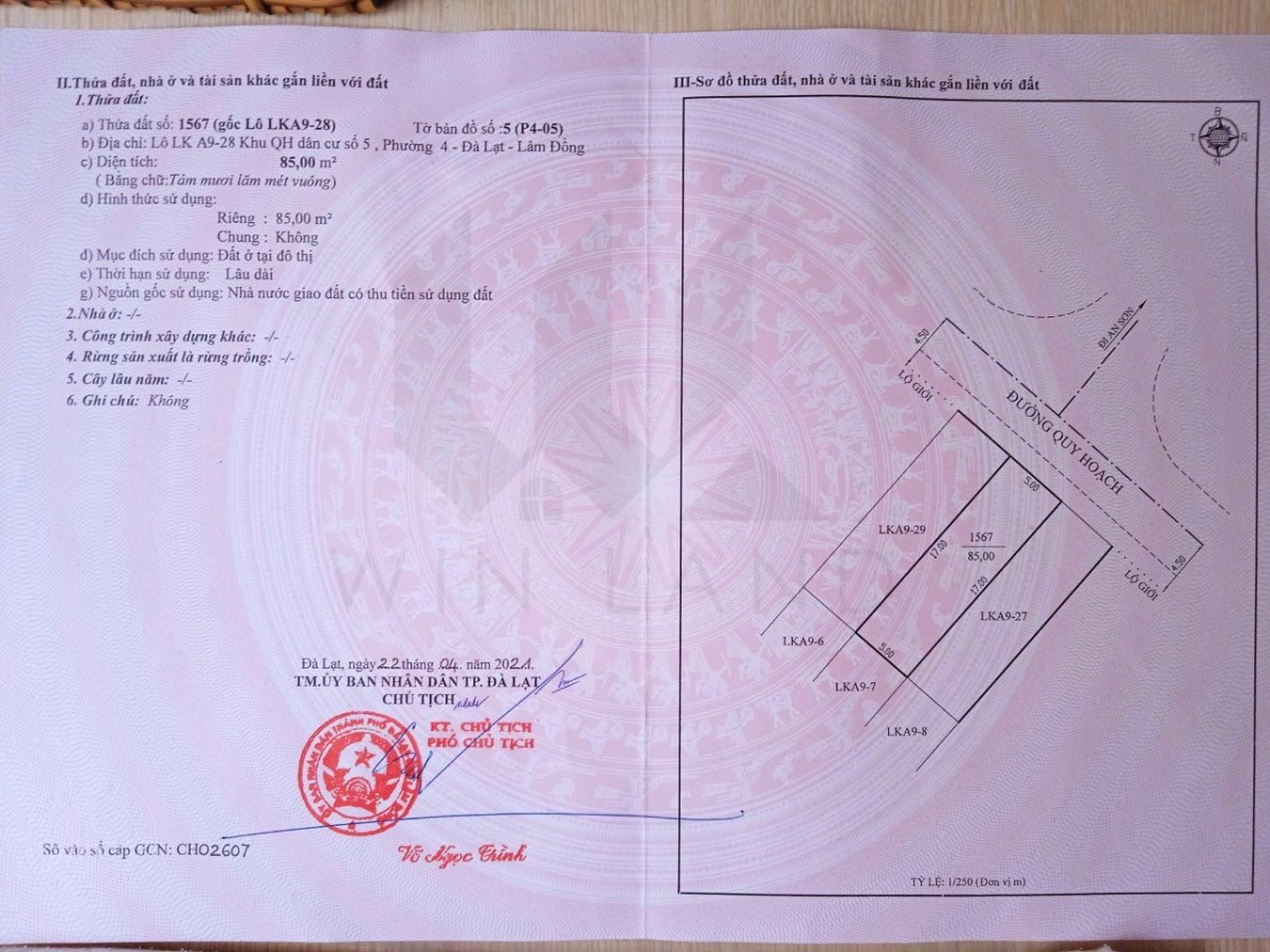 Khu dân cư số 5 An Sơn - Giá: 6ty8
