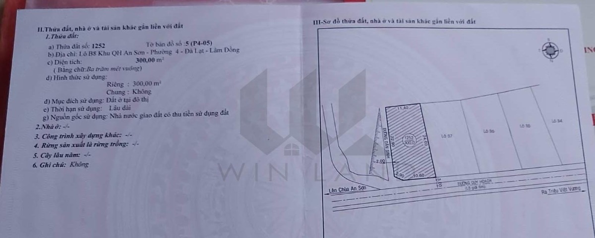 Đất KQH An Sơn - Giá: 25ty