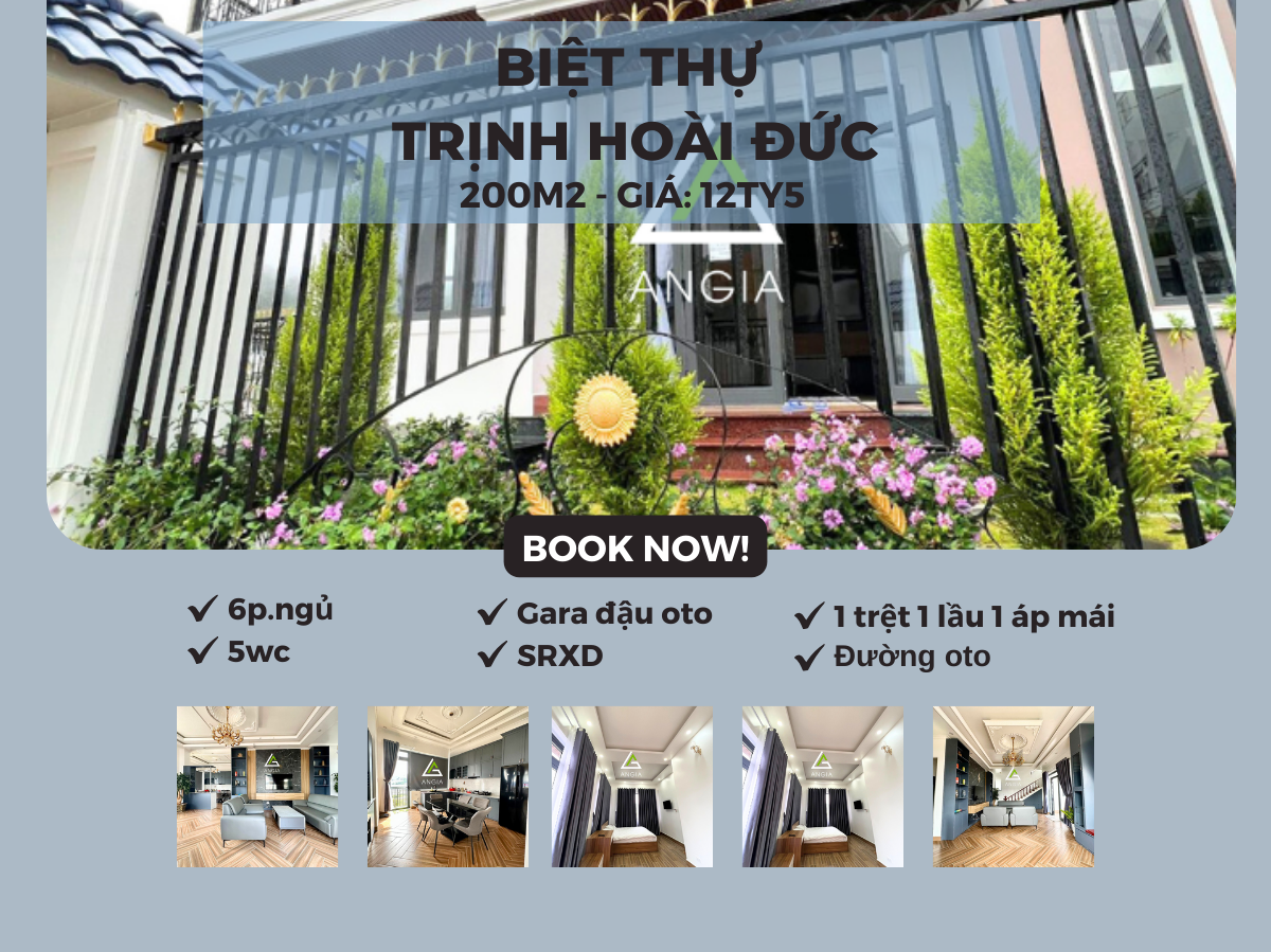 Biệt thự Trịnh Hoài Đức - Gía: 12ty