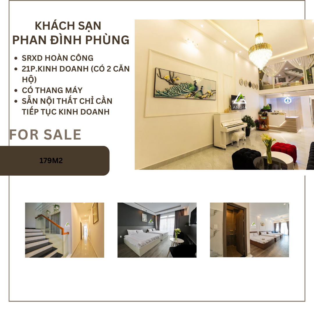 Khách sạn mặt tiền Phan Đình Phùng - Giá: 42ty